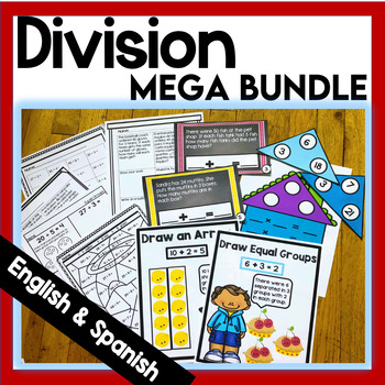 Preview of Bilingual Division Mega Pack in English and Spanish DIGITAL LEARNING