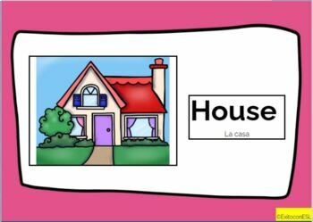 Preview of Bilingual/ ESL Boom Cards:  House (Rooms in the house)