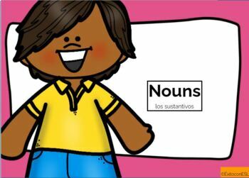 Preview of Bilingual/ ESL Boom Cards: Nouns