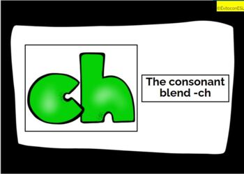 Preview of Bilingual/ ESL Boom Cards: The consonant blend -ch