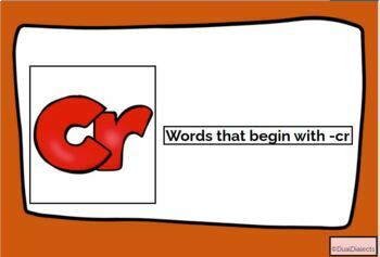 Preview of Bilingual/ ESL boom cards: Words that begin with -cr