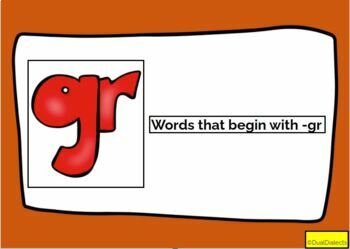 Preview of Bilingual/ ESL boom cards: Words that begin with -gr