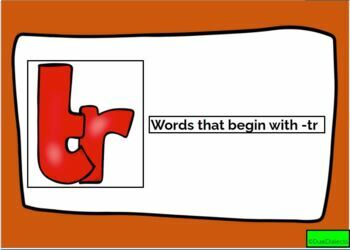 Preview of Bilingual/ ESL boom cards: Words that begin with -tr