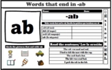 Bilingual/ ESL practice:  -ab sound that the end of a word