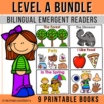 Preview of Level A BUNDLE - Easy Readers (Bilingual: Spanish & English)