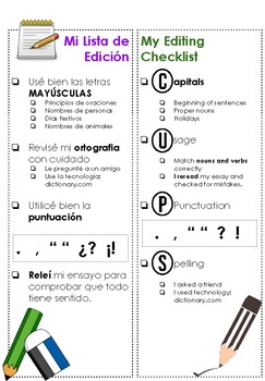 Preview of Bilingual Editing Checklist