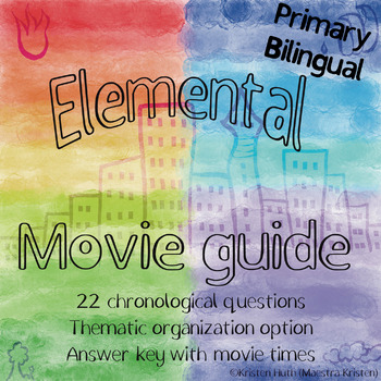 Preview of Bilingual Elemental Movie Guide Primary /Elementos guía de película primaria