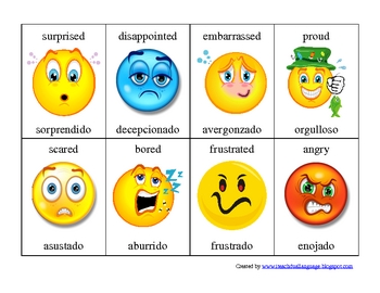 Bilingual Emoticons by Candis Grover | Teachers Pay Teachers