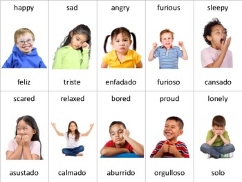 Preview of Bilingual Emotion Cards