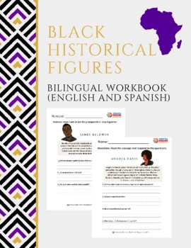 Preview of Bilingual (English/Spanish)  Black History Month Workbook