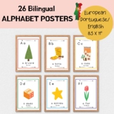 Bilingual European Portuguese Alphabet Posters I Rainbow C