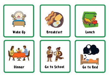 Preview of Bilingual Flashcards: Daily Routine, Time, Transportation, and Travel (English/F
