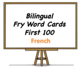 Bilingual Fry Words (First 100), French and English Flash Cards