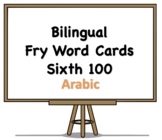 Bilingual Fry Words (Sixth 100), Arabic and English Flash Cards