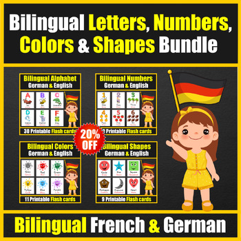 Preview of Bilingual ( German & English ) Letters, Numbers, Colors & Shapes - Dual Language