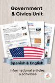 Bilingual Government & Civics Unit (Texts and worksheets) 