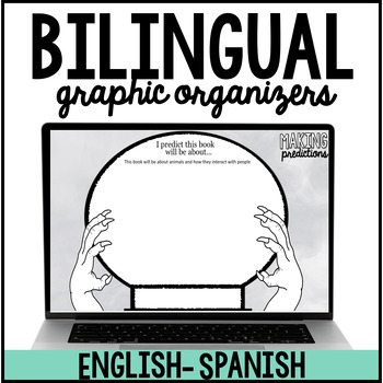 Preview of Bilingual Digital Graphic Organizers Bundle English Spanish Paperless