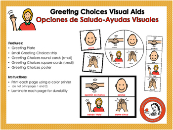 Preview of Bilingual Greeting Choices Visual Aids