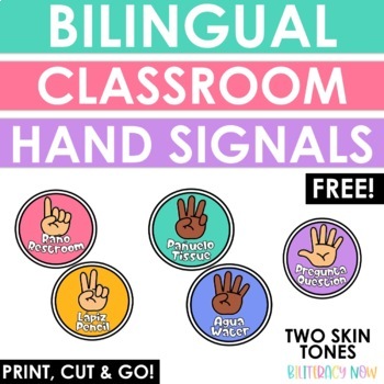 Preview of Bilingual Hand Signals - Free Resource