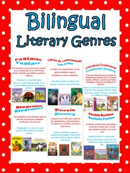 Preview of Bilingual Literary Genre Posters - Generos Literarios