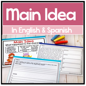 Preview of Bilingual Main Idea Unit in English & Spanish Digital Learning