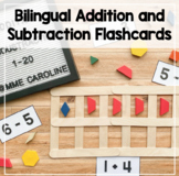 Bilingual Math Addition and Subtraction Flashcards (Numbers 1-10)
