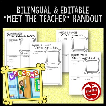 Preview of Bilingual Meet-the-Teacher (French/English)