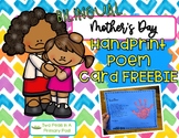Bilingual Mother's Day Handprint Poem card Freebie