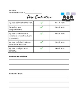 Preview of Bilingual Non-Fiction Peer Evaluation