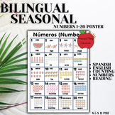 English and Spanish Number Poster | Kindergarten & 1st Grade
