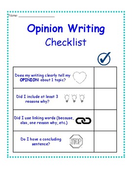 Preview of Bilingual Opinion Writing Checklist/Rubric