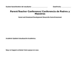 Bilingual Parent Teacher Conference Form