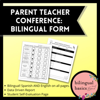 Preview of Bilingual Parent Teacher Conference Form | Data Driven Progress Report
