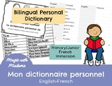 Bilingual Personal Dictionary. (English-French)