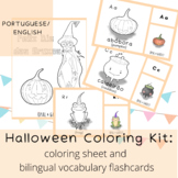 Bilingual Portuguese - English Halloween Coloring Kit: Fla