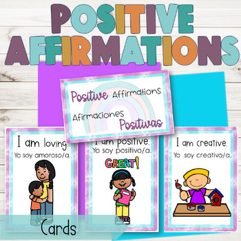 Bilingual Positive Affirmation Cards|English and Spanish|ELL|Newcomer