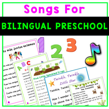 Preview of Bilingual Preschool Songs Spanish and English | Learning Language through Music