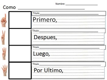 Preview of Bilingual Procedural Graphic Organizer Worksheet