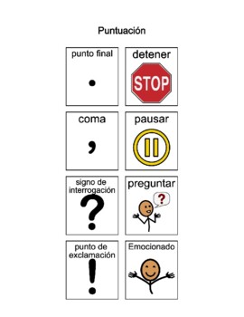 Preview of Bilingual Punctuation (Fluency) Visual