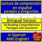 Dual Language Spanish AND English Reading Comprehension Pa