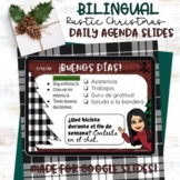 Bilingual | Rustic Christmas Agenda Slides 