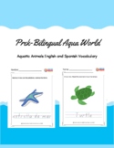 Bilingual Sea Animals work book (English/Spanish)