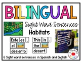 Bilingual Sight Word Sentences Habitats