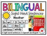 Bilingual Sight Word Sentences Weather