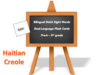 Preview of Bilingual Sight Words, Haitian Creole and English Flash Cards