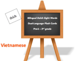 Bilingual Sight Words, Vietnamese and English flash cards