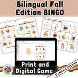 Bilingual Spanish and English Fall Bingo Game Print and Di