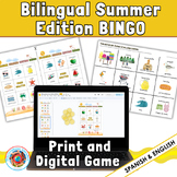 Bilingual Spanish and English Summer Bingo Game Print and 