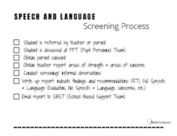 speech screening write up