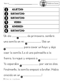 Bilingual Spring Mad Libs by Bears Beets Bilingual Resources | TpT